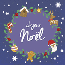 Joyeux Noël avec couronne décorative festive